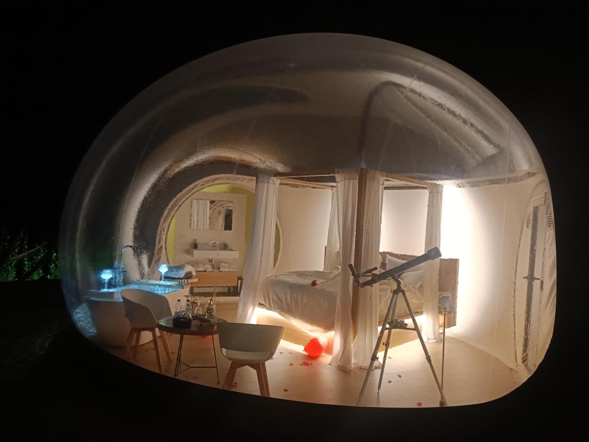 Bubble Room Puglia Villa Bautier Bubblenights เชรินโญลา ภายนอก รูปภาพ